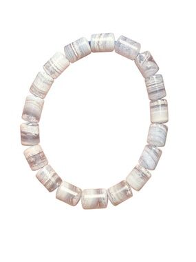 High Quality Blue Lace Agate Bracelet - Stretch
